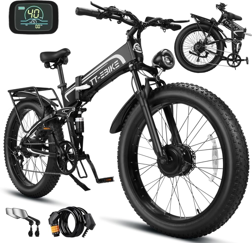TT-EBIKE Dual Motor Folding Mountain E-Bike