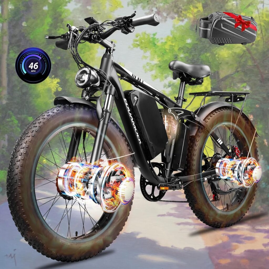 LPQVIATAS 5000W Dual Motor Electric Hunting Bike